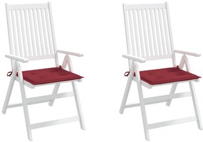 vidaXL Μαξιλάρια Καρέκλας Κήπου 2τεμ Μπορντό 50x50x4 εκ. Oxford Ύφασμα