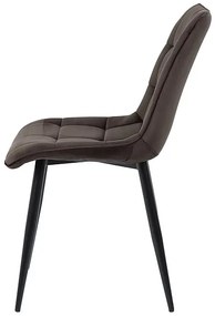 Επενδυμένη καρέκλα ύφασμιμι Chic 50x43x88 μαύρο/καφέ βελούδο DIOMMI CHICVCBR
