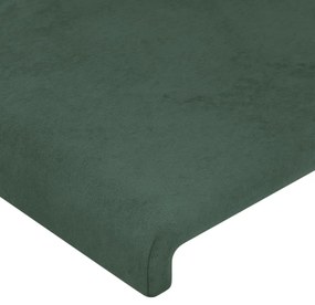 Κεφαλάρι με Πτερύγια Σκ. Πράσινο 93 x 23 x 118/128εκ.Βελούδινο - Πράσινο