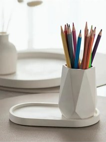 Stewehome Μοντέρνο διακοσμητικό γεωμετρικό βάζο από μπετόν με δίσκο