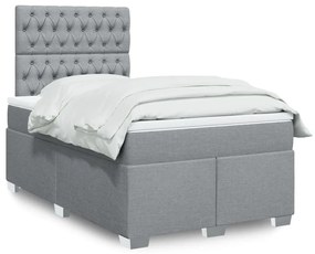 ΚΡΕΒΑΤΙ BOXSPRING ΜΕ ΣΤΡΩΜΑ ΑΝΟΙΧΤΟ ΓΚΡΙ 120X200 ΕΚ. ΥΦΑΣΜΑΤΙΝΟ 3292762