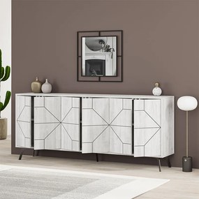Μπουφές Dune Megapap χρώμα λευκό αντικέ 184x35x77,4εκ.