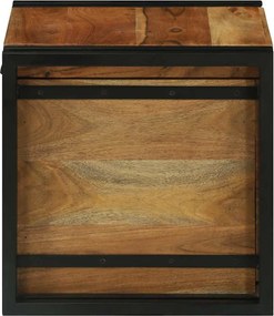 vidaXL Κουτί αποθήκευσης Καφέ και Μαύρο 40 x 40 x 40 cm