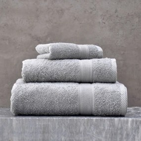 Πετσέτα Illusion Σετ 3τμχ Silver Ρυθμός Towels Set 70x140cm 100% Βαμβάκι