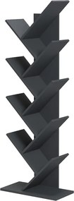 Βιβλιοθήκη Fyllo pakoworld ανθρακί 50x25x141.5εκ