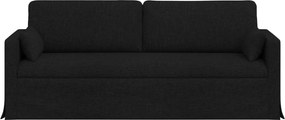 vidaXL Καναπές Μαύρο 198 x 78 x 80 εκ ύφασμα