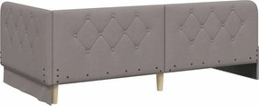 vidaXL Κρεβάτι Γωνίας Taupe 100 x 200 cm ύφασμα