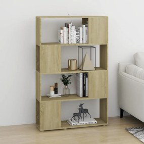 vidaXL Βιβλιοθήκη/Διαχωριστικό Χώρου Sonoma Δρυς 80x24x124,5εκ Μοριοσ.