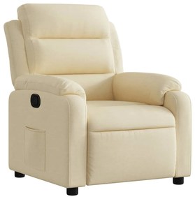 vidaXL Πολυθρόνα Ανακλινόμενη Κρεμ Υφασμάτινη