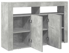 vidaXL Πλαϊνό γραφείο Γκρι σκυροδέματος 116 x 30 x 75 εκ.