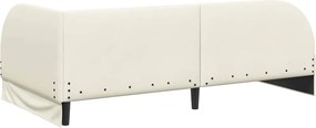 vidaXL Κρεβάτι Γωνίας Κρεμ 90 x 200 cm Βελούδο