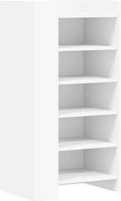 vidaXL Παπουτσοθήκη Λευκή 52x37,5x100 εκ. από Επεξεργασμένο Ξύλο