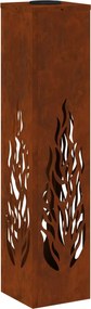 vidaXL Ηλιακό LED Φως Δρόμου 2 pcs Σκ rusty Ατσάλι Σκληρυθέν στον Αέρα