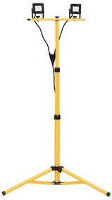 Προβολέας LED με Τρίποδο Θερμό Λευκό 2 x 10 W