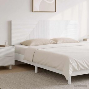 vidaXL Κεφαλάρι Τοίχου HAARLEM Γυαλιστερό Λευκό Επεξεργασμένο Ξύλο