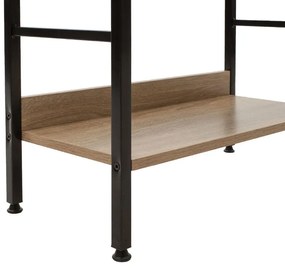 Βιβλιοθήκη- Ραφιέρα Ramon pakoworld φυσικό-μαύρο 60x28x125,5εκ