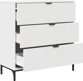vidaXL Πλαϊνό γραφείο Λευκό 79,5 x 33 x 82 εκ Επεξεργασμένο ξύλο