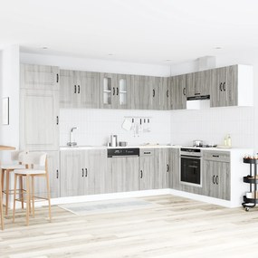 vidaXL Ντουλάπα Κουζίνας με πόρτα Kalmar 2 pcs Γκρι 80 x 46 x 81.5 εκ