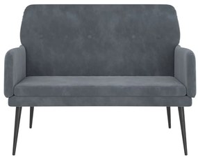 vidaXL Πάγκος Σκούρο Γκρι 108x79x79 εκ. Βελούδινος