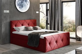 Επενδυμένο κρεβάτι Crystal lux-Kokkino-160 x 200