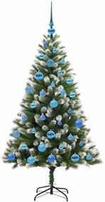 vidaXL Τεχνητό Δέντρο Χριστουγέννων με μέρη που αναδιπλώνονται και χιονάκι