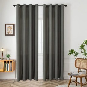 Beauty Home Ύφασμα κουρτίνας με το μέτρο μεσαίας σκίασης Effect Art 8443 Φ320 Ανθρακί