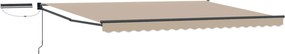 vidaXL Ηλεκτρικό Αναδιπλούμενο Σκίαστρο Μπεζ 4 x 3 μ