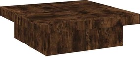 vidaXL Τραπεζάκι Σαλονιού Καπνιστή Δρυς 90x90x28 εκ. Επεξεργασμ. Ξύλο