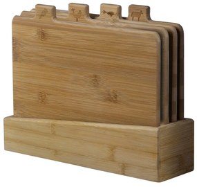 Berlinger Haus Σετ ξύλα κοπής bamboo με βάση αποθήκευσης 5 τμχ BH-7213