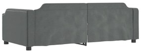 vidaXL Καναπές Κρεβάτι Σκούρο Γκρι 90 x 200 εκ. Υφασμάτινος