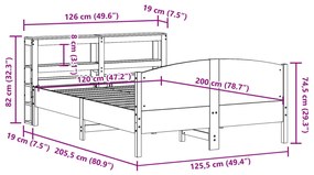 ΣΚΕΛΕΤΟΣ ΚΡΕΒ. ΧΩΡΙΣ ΣΤΡΩΜΑ ΛΕΥΚΟ 120X200 ΕΚ ΜΑΣΙΦ ΠΕΥΚΟ 3306229