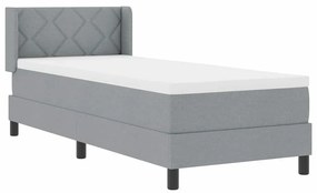 vidaXL Κρεβάτι box spring με στρώμα με στρώμα Ανοιχτό γκρι 80 x 200 cm
