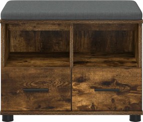 vidaXL Παγκάκι Χαλωρίου Καπνιστή Δρυς 60 x 38 x 46 εκ