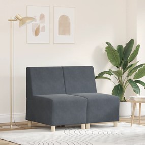 vidaXL Καναπέδες 2 pcs Σκούρο γκρι 55 x 74 x 82 εκ. Βελούδο