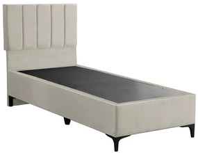 Επενδυμένο Κρεβάτι Moega Μονό σε Κρεμ 90x200εκ. 92x200x125 εκ.