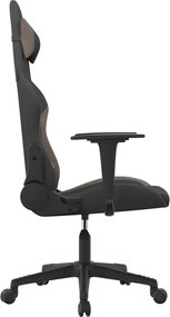 vidaXL Καρέκλα Gaming Μαύρη και Taupe Υφασμάτινη
