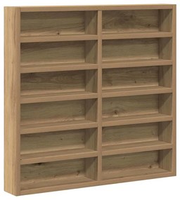 vidaXL Βιτρίνα με ράφι Επιτοίχιο Άλλο artisan δρυς 60 x 8.5 x 58 εκ