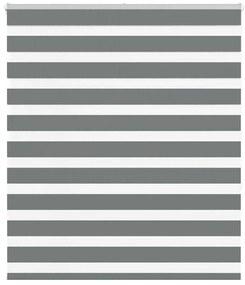 vidaXL Ζέβρα τυφλή Σκούρο Γκρι Πλάτος υφάσματος 130,9 εκ. Πολυεστέρας