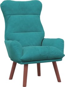 vidaXL Πολυθρόνα Τιρκουάζ 69 x 74 x 93 εκ. Βελούδο