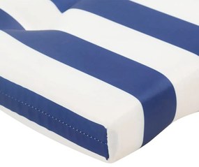 Μαξιλάρια Ξαπλώστρας 2 τεμ. Μπλε &amp; Λευκά Ριγέ από Ύφασμα Oxford - Πολύχρωμο