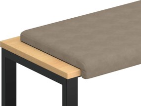 vidaXL Μαξιλάρι πάγκου Μικροΐνες Taupe Βάθος 35 εκ.