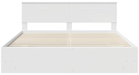 vidaXL Σκελετός Κρεβατιού Λευκό 180 x 200 cm Επεξεργασμένο ξύλο