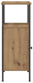 vidaXL Κομοδίνο τεχνίτης Δρυς 41x31x80 εκ. από Επεξεργασμένο Ξύλο