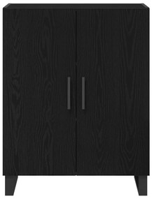 vidaXL Υψηλό έπιπλο Μαύρης Δρυός 69.5x34x180 εκ Μηχανικά κατασκευασμένο ξύλο