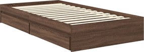 vidaXL Κρεβάτι Αποθήκης Καφέ δρυς 100 x 200 cm Επεξεργασμένο ξύλο