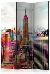 Διαχωριστικό με 3 τμήματα - Colors of New York City [Room Dividers]