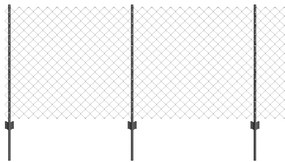 vidaXL Τεντώτο με στήριγμα Γκρι 1 x 25 m Ατσάλι