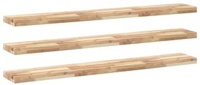 vidaXL Ράφια Κρεμαστά 3 Τεμ. 160x40x4εκ Ακατέργαστο Μασίφ Ξύλο Ακακίας