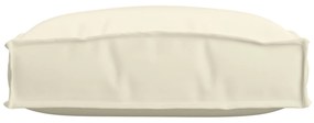 vidaXL μαξιλάρια παλέτας  για καθίσμα 2 τεμ. Κρεμ 40x40x8 εκ. Υφασμάτινα