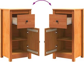 vidaXL Πλαϊνό γραφείο 2 pcs Κερωτό καφέ 39 x 34,5 x 80 εκ